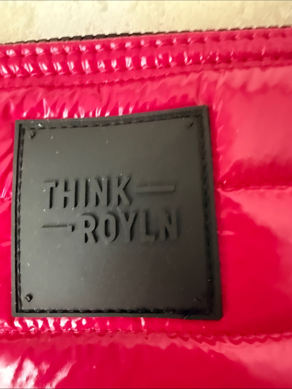 THINK ROYLN Hot Pink Quilted Cosmetic Pouch - Picture 2 of 4